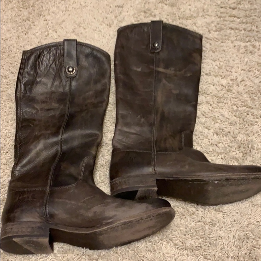 Frye button boots 7 brown